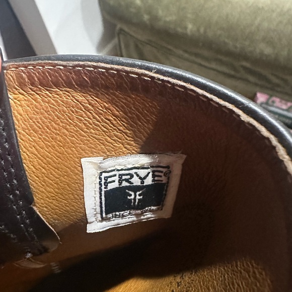 Frye tall leather harness biker boots size 7 - Picture 6 of 7